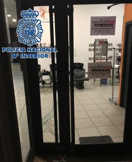 Peluquería robada en Málaga