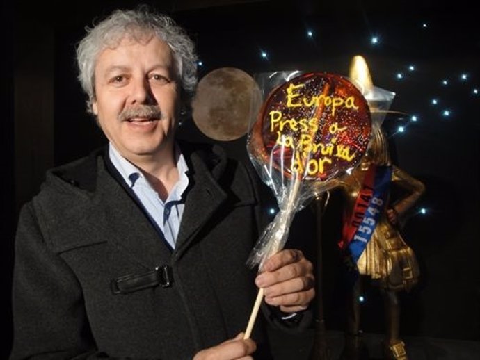 Xavier Gabriel celebrando los premios de Navidad de 2010 en La Bruixa d'Or