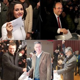 Montaje de los candidatos a las elecciones catalanas