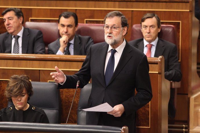 Mariano Rajoy, desde su escaño 