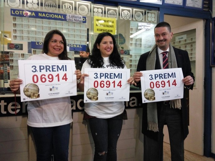 Tercer premi en l'administració de loteria de Diagonal Mar de Barcelona