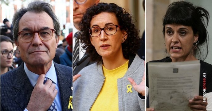 Artur Mas, Marta Rovira y Anna Gabriel