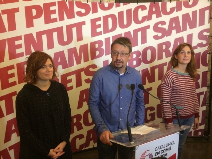 Elisenda Alamany, Xavier Domènech i Jéssica Albiach (CatECP)