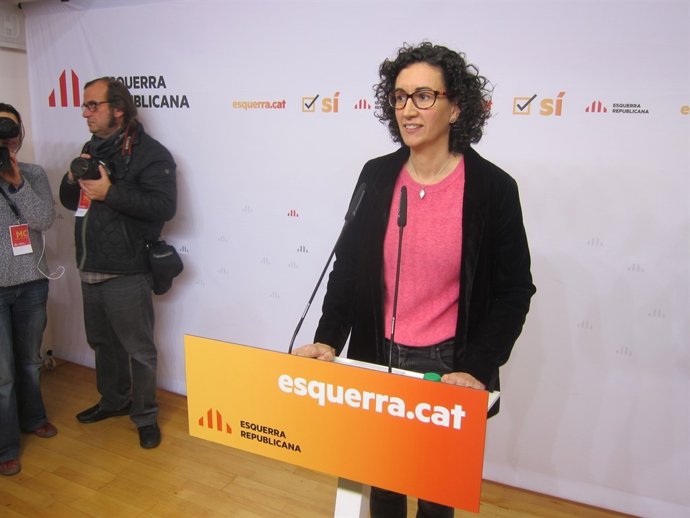 Marta Rovira (ERC) en roda de premsa