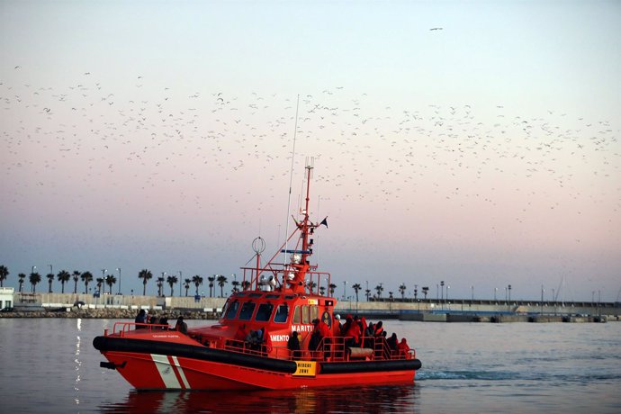 Inmigrantes rescatados en Málaga