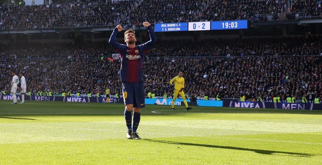 Messi celebra el 0-2 