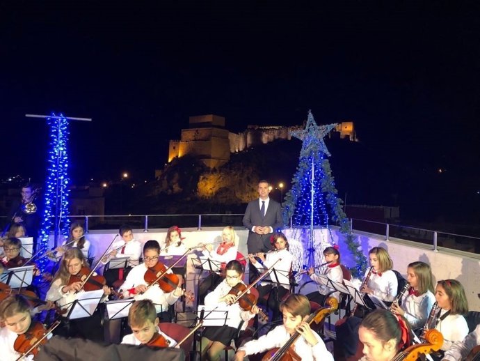 El alcalde de Almería, Ramón Fernández-Pacheco (PP), en el discurso navideño