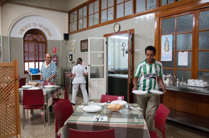 Comedor de Cáritas en Granada