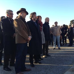 Antoni Castellà (Demòcrates) en l'ofrena de F.Macià
