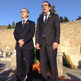 Ofrenda de J.Turull y J.Rull en nombre de C.Puigdemont