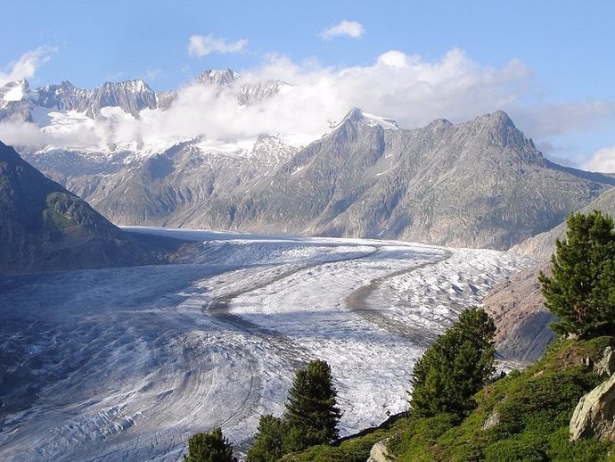 Glaciar Jungfrau Los Alpes