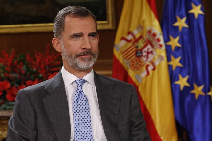 El Rey durante el discurso de Navidad