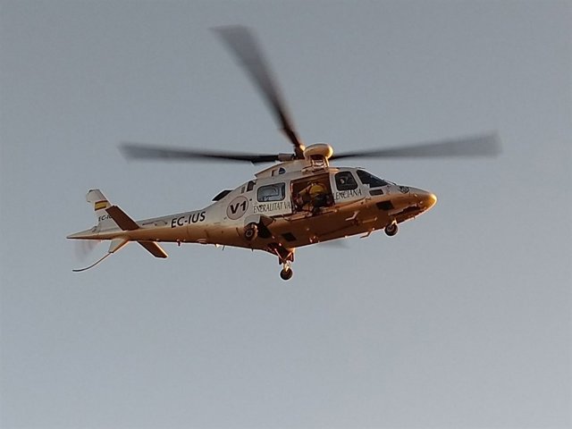 Helicópetro que ha participado en el rescate