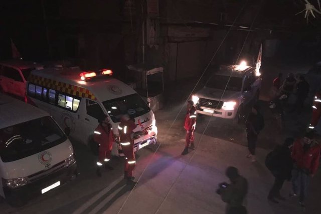 Evacuación de enfermos en estado grave de Ghuta Oriental a Damasco
