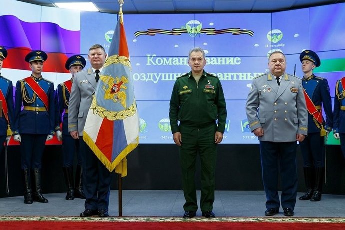 El ministre de Defensa rus, Sergei Shoigu, en un acte en el Ministeri de Defen