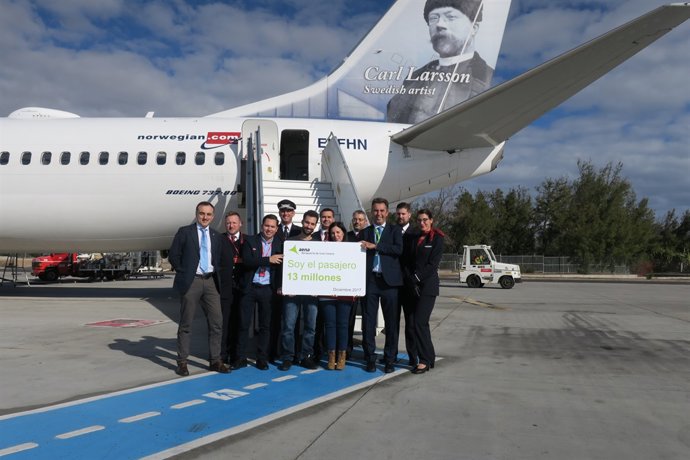 Llegada del pasajero 13 millones al Aeropuerto de Gran Canaria