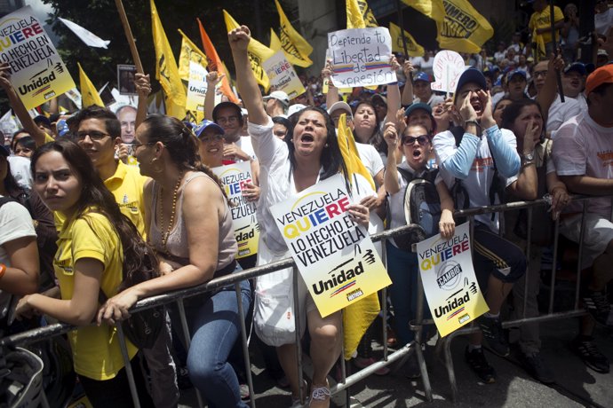 Protestas opositores en Venezuela