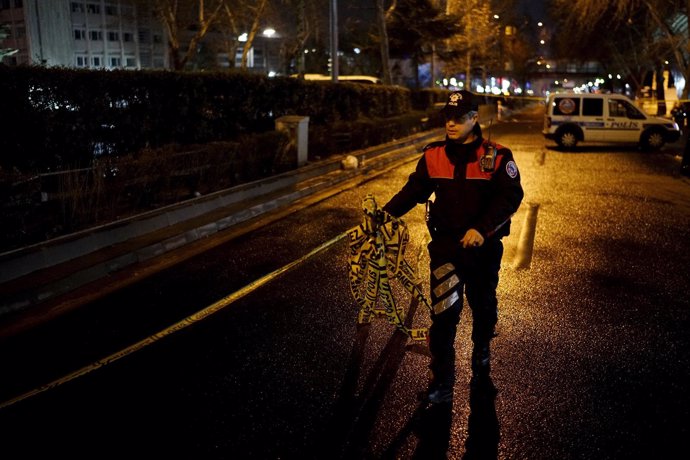 Un policía turco en Ankara