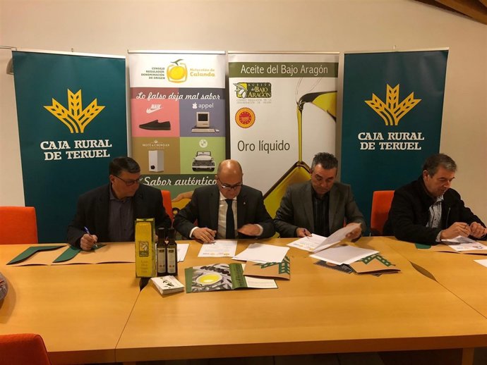 Caja Rural de Teruel firma convenios con tres D.O. De Aragón