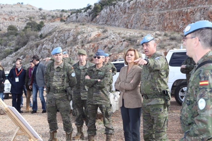 Cospedal visita a las tropas en Líbano