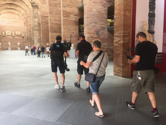 Turistas en el Museo Nacional de Arte Romano de Mérida