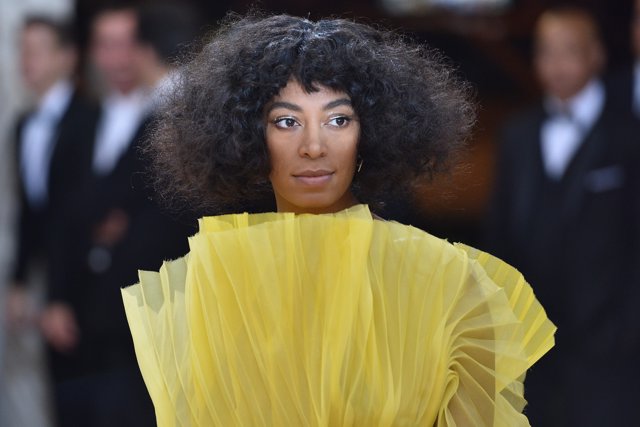 Solange Knowles arriving at the 2016 Costume Institute Gala Benefit celebrating 