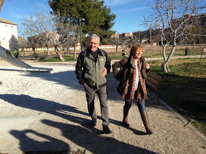 Joan Ribó y Pilar Soriano visitan el nuevo Parque de Malilla