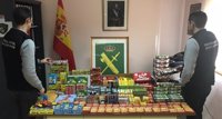 Intervenidos 22.495 artefactos pirotécnicos en inspecciones realizadas en Villargordo (Jaén) y Mengíbar (Jaén)