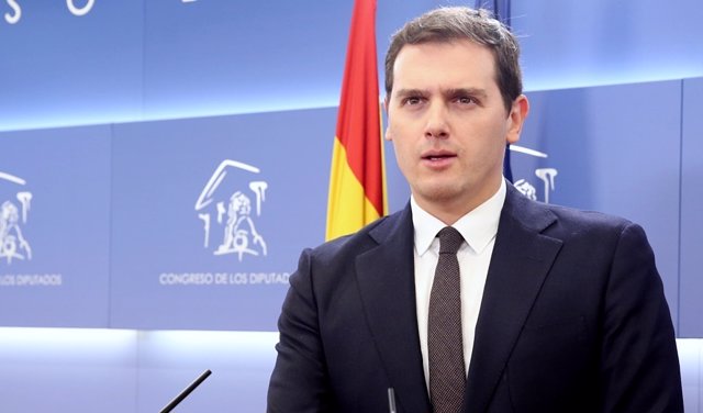 Albert Rivera, ofrece una rueda de prensa en el Congreso de los Diputados