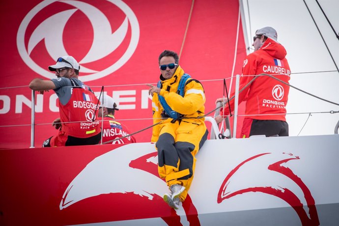 Franck Cammas a bordo del Dongfeng 