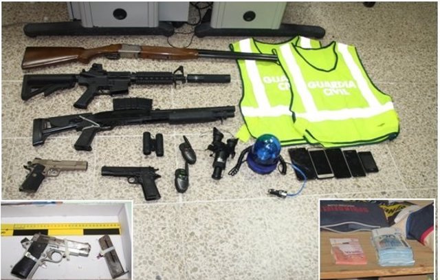 Material intervenido por la Guardia Civil