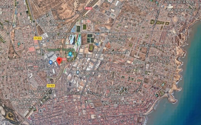 Carretera a su paso por Torrevieja