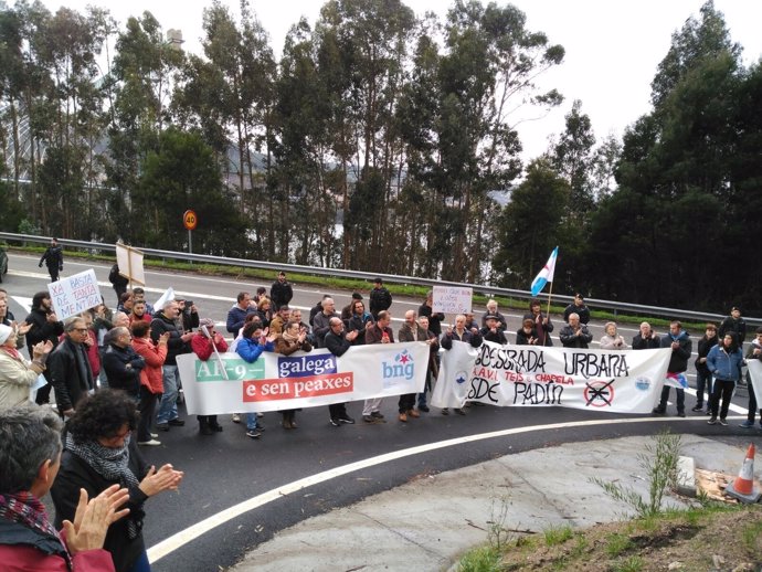 Protesta del BNG en Rande