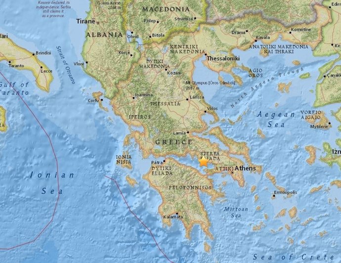 Terremoto de magnitud 5 en el sur de Grecia