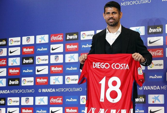 El nuevo delantero del Atlético de Madrid, Diego Costa