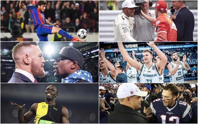 Montaje con los mejores momentos deportivos de 2017