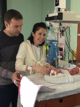 La primer bebé de Aragón de 2018 nace en el Clínico de Zaragoza
