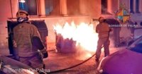 Varios contenedores de basura incendiados durante la Nochevieja en Palma