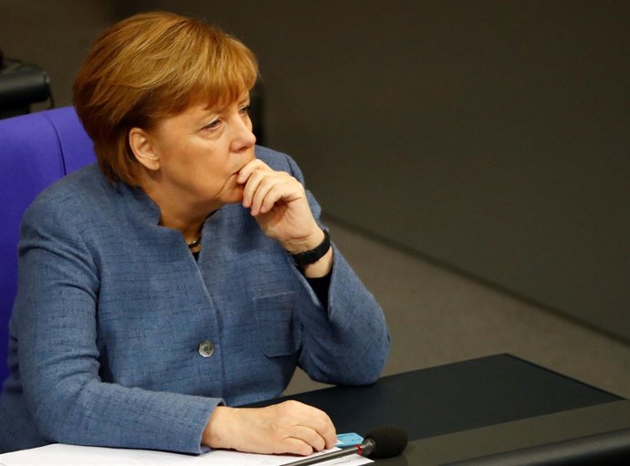 Angela Merkel en el Bundestag