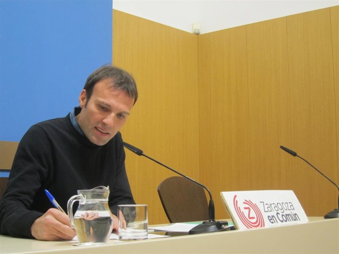 Pablo Muñoz (ZEC), en rueda de prensa en el Ayuntamiento
