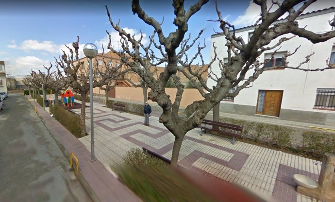 Plaza Espanya del Palau d'Anglesola, que es rebatejarà com a plaça 1 d'Octubre