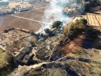Efectivos del Infomur controlan un conato de incendio forestal en Caravaca de la Cruz