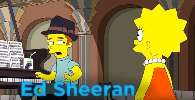 ED SHEERAN Y LISA SIMPSON