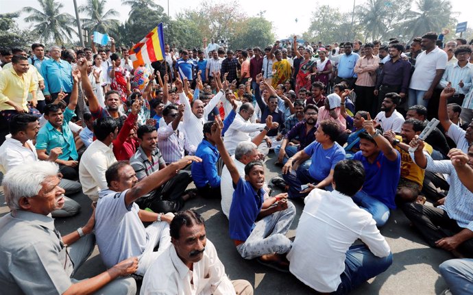 Protestas de dalits en Bombay