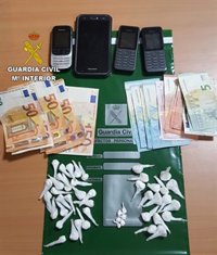 Detenidos dos hombres con 47 'papelinas' de cocaína en Inca