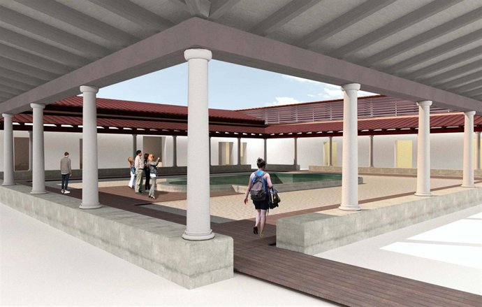 Vista de cómo quedará la intervención en el yacimiento de La Malena