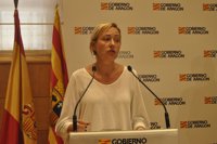 La consejera de Economía subraya que Aragón es la segunda CCAA en descenso interanual del paro