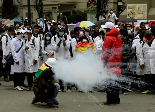 Protestas de médicos en Bolivia
