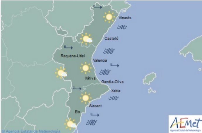 El tiempo 4 enero en la Comunitat