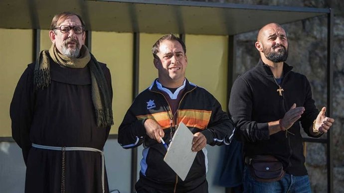 Karra Errejalde, El Langui y Alain Hernández en Que baje Dios y lo vea